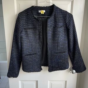 Anine Bing Navy Gold Black Tweed Jacket